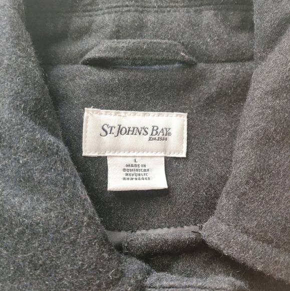 Grey Wool Blend Coat - St John's Bay - Size M - Picture 5 of 5